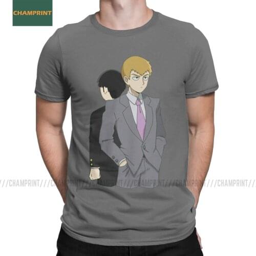 Men Reigen Mob Psycho 100 T Shirts Shigeo Kageyama Anime Arataka Esper MP100 Manga Cotton Short Sleeve Tees New Arrival T-Shirts