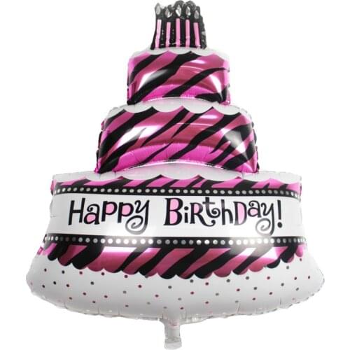 New Arrival Big Size Happy Birthday Candle Cake Foil Balloon Birthday Party Decoration Kids Inflatable Air Balls