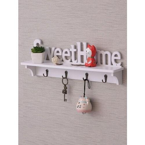 Wall Shelf Display High Quality Household Products PVC Wooden 47 X 8 X 17cm White English Alphabet Wall Hanging Shelf