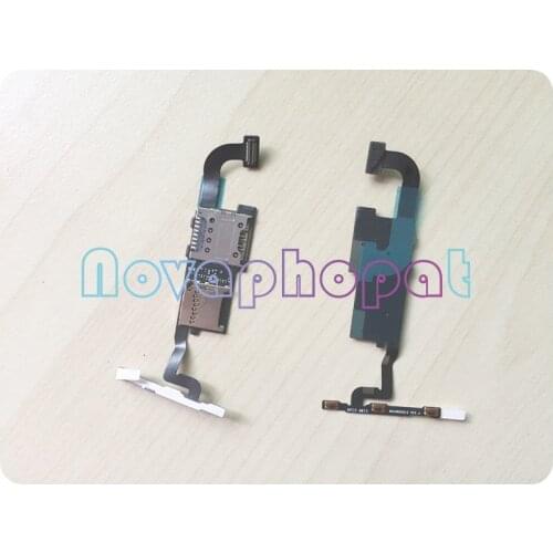 Novaphopat Power Swtich Volume Keypad For Huawei Honor 3 Honor3 HN3-U01 SIM Card Reader Tray Holder Flex Cable Replacement