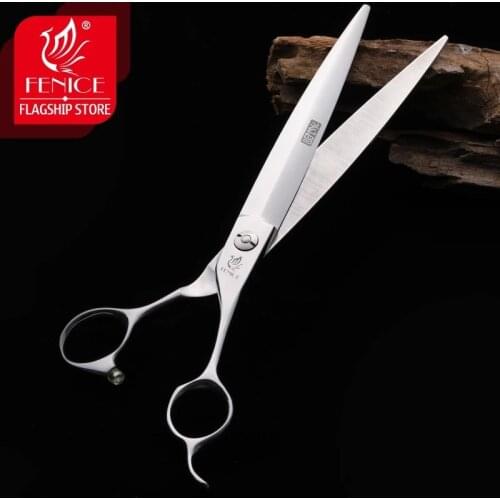 Fenice 7.25 inch Japan 440C Pet Grooming Straight Cutting Scissors Pet Groomer Accesory Japan 440C Dogs/Cats Hair Cutting Shear