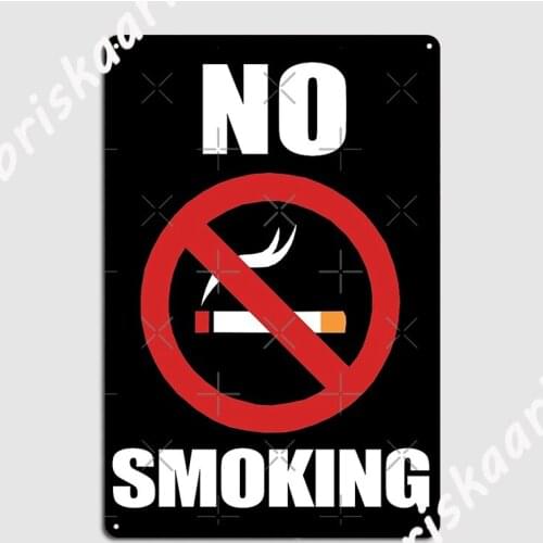 No Smoking Poster Metal Plaque Mural Wall Cave Designing Wall Decor Tin sign Posters