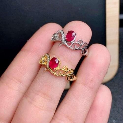 Natural And Real Wedding Ruby Ring 925 Sterling Silver Fine Jewerly Wedding Party ring