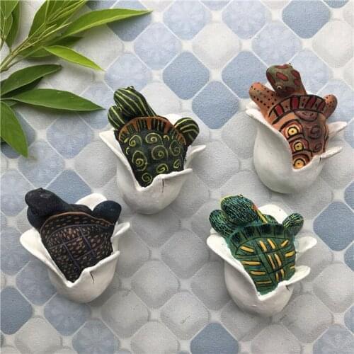 QIQIPP Three-dimensional tortoise egg refrigerator magnet resin decorative magnet