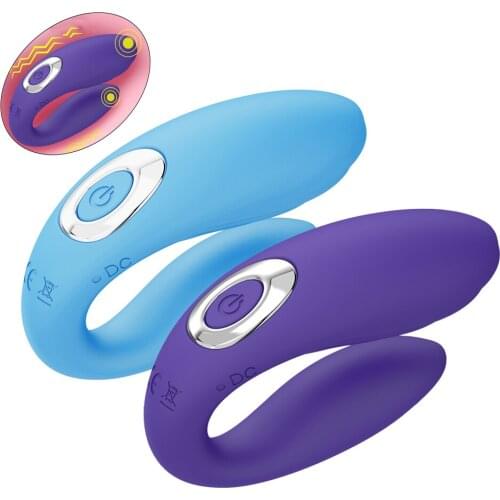 Double Head Vibration U Type Vibrator For Couples Lesbian 10Speed Double Motor Vibrator G Spot Clitoris Stimulator Adult Sex Toy