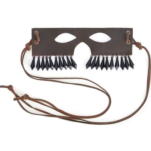 Vintage Cowhide Sex Eye Masks Lady Mask Queen Female Erotic Slave Cocktail Party Flirting Sex Toys For Couple Love Shame Game