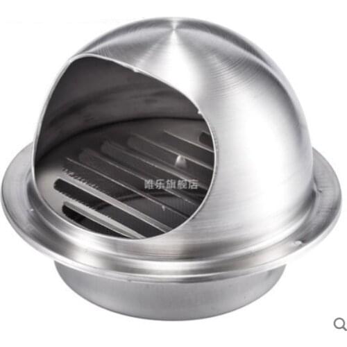 60 mm ~ 300 mm stainless steel exhaust hood, Wall wall vent cap,Air Vent Bull Nose Bathroom Extractor Outlet Grille Louvres
