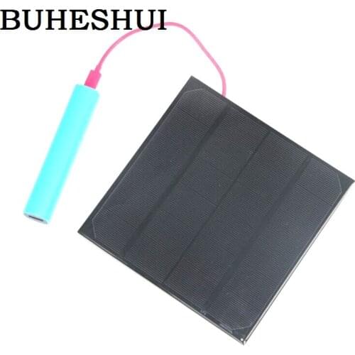 BUHESHUI 4.5W 6V Solar Charger Solar Cell Mono Solar Panel Charger DIY Solar Mobile Charger For Mobile Power Bank 2pcs/lot