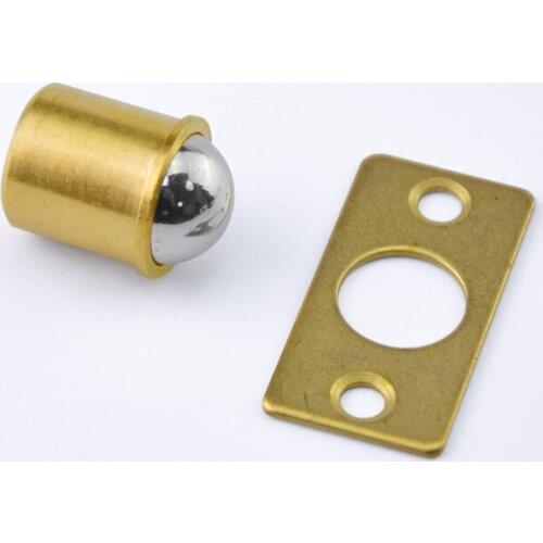 10sets Copper 9.5mm Wooden Cabinet Door Beads Lock Closet Ball Catch Latch Catcher Door Latches Touch Beads Locking Door