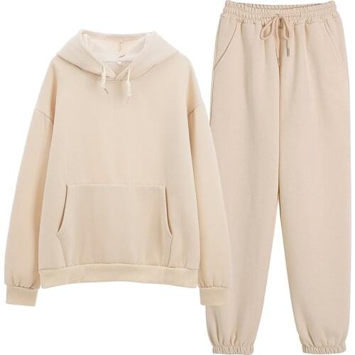 Womens Sets Hoodies Pants Autumn Winter Hooded Sweatshirt Sweatpants Fashion Women Set Hoodie Pant Hip Hop Pullover Hoody