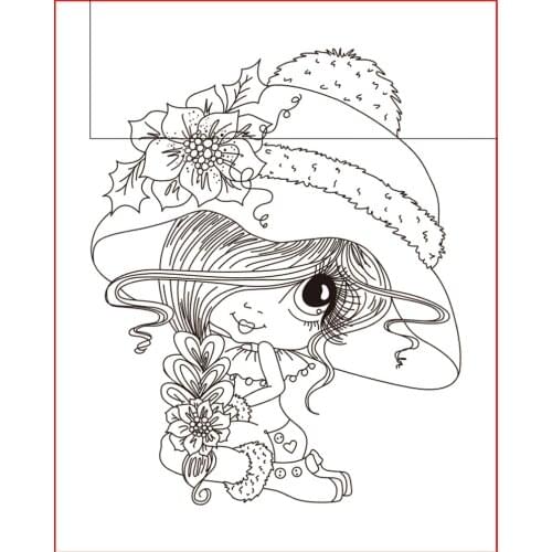 10x8 Long-haired girl Transparent Clear Silicone Stamp Seal for DIY scrapbooking photo album Decorative clear stamp