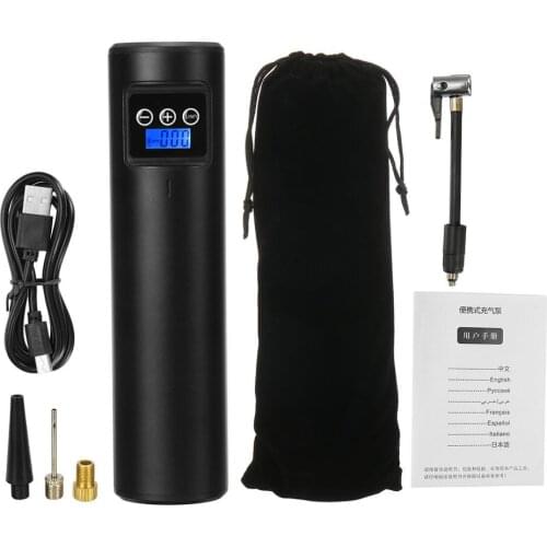 12V 150PSI 20L/min LCD Portable Tyre Inflator Cordless Rechargeable Digital Car Tyre Compressor Pump w/ LED Light