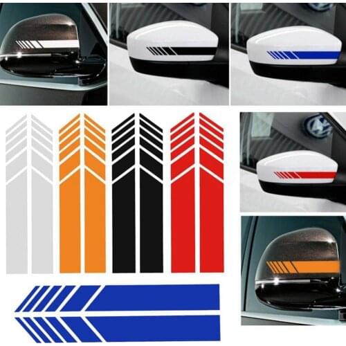 80% Hot Sales 1 Pair Universal Rear View Mirror Stickers Decor DIY Car Body Side Stripe Decals