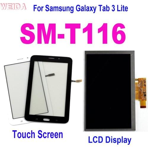 AAA+ 7" For Samsung Galaxy Tab 3 Lite SM-T116 T116 3G LCD Display Touch Screen Glass Panel LCD BA070WS1-400 for Samsung T116 LCD
