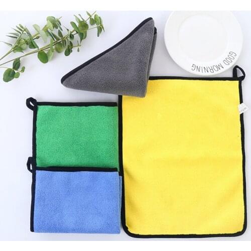 Microfiber Car Hand Large Towels Hydrophilic Washable Flannel Cleaning Automotive House Useful Things Washcloth Kitchen Items