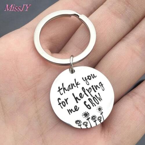 Teacher Keychain Engraved Thank You For Making A Difference In The Lives Of Students Keyring Jewelry For Teachers Day Gift