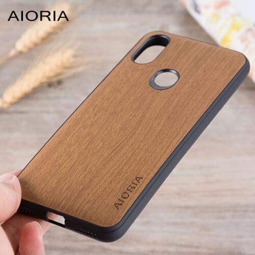 Wooden design case for Xiaomi Mi A2 Mi6x Mi 6X soft TPU silicone & PC & wood PU leather skin covers coque fundas for mi a2 mi 6x