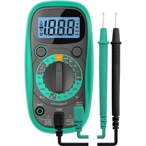 Digital Multimeter Voltmeter Automotive Ohm Battery Tester Ammeter EM33D with Magnet Backlight for machine Repairing