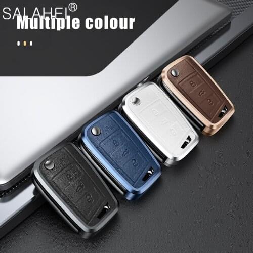 For Volkswagen VW Golf7 mk7 Seat Ibiza Leon FR 2 Altea Aztec For Skoda Octavia Car Key Cases Cover Shell Accessories Keychain