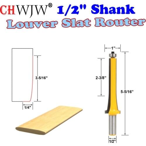 1 Pc 1/2" Shank Louver Slat Router Bit - Large Wood Cutting Tool woodworking router bits- Chwjw 18152
