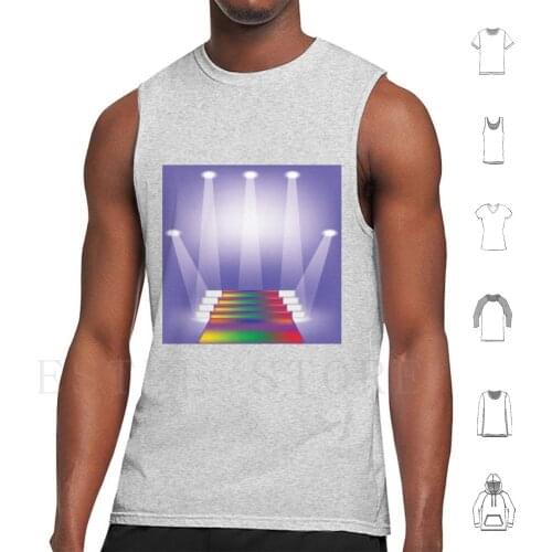 Illustration With Colored Carpet On Blue Backgrounds Tank Tops Vest Light Background Vector Abstract Spot Spotlight Stage