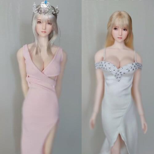 1/6 Scale Female Sexy Lace Dress Thong Stockings Costume For 12 inches Phicen Jiaou Doll Action Figure 3 Colors