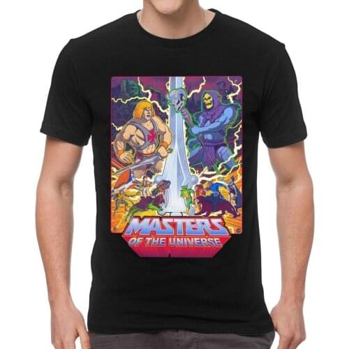 Male Vintage He-Man And The Masters Of The Universe T-Shirt Harajuku Skeletor Tshirt Short Sleeve Cool T Shirt Cotton Tee Tops