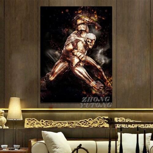 Wall Art Attack on Titan Canvas Paintings HD Printed Titan Posters For Living Room Home Decor Modular Anime Pictures No Framed