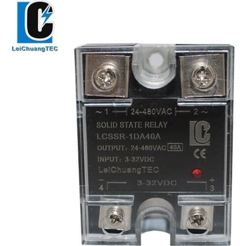 10A-120A SSR Single phase Solid state relay DC control DA SSR, 3-32VDC to 24-480VAC