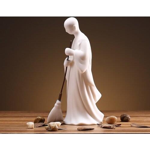 Originality Chinas Ancient Martial Arts History Figure Furnishing Articles Monk Ceramic Study Zen Decoration House Decoration