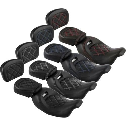 Motorcycle Driver Passenger Seat Backrest Pad For Harley Touring Road King Street Glide FLHR Ultra Limited FLHTK Ultra Limited