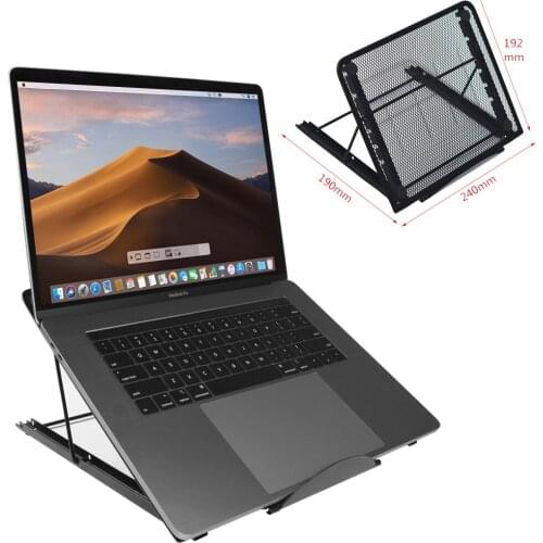 Adjustable Laptop Stand Mesh Ventilated Folding Desktop Light Box Holder Bracket Support for Computer Notebook Tablet