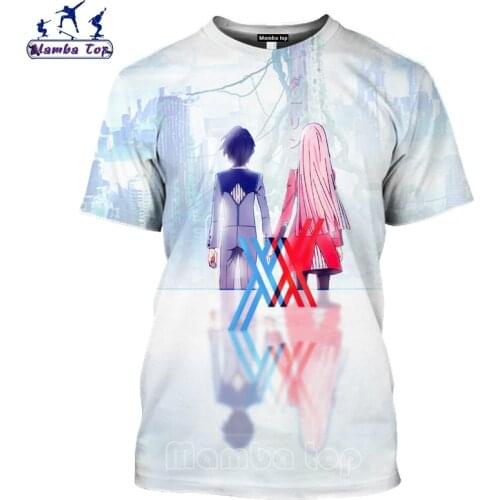 Mamba Top Summer Men Tshirt Women Beach 3D Animation Darling In The Franxx T Shirt Hentai Anime Girl Goddess KOKORO Genista Tees