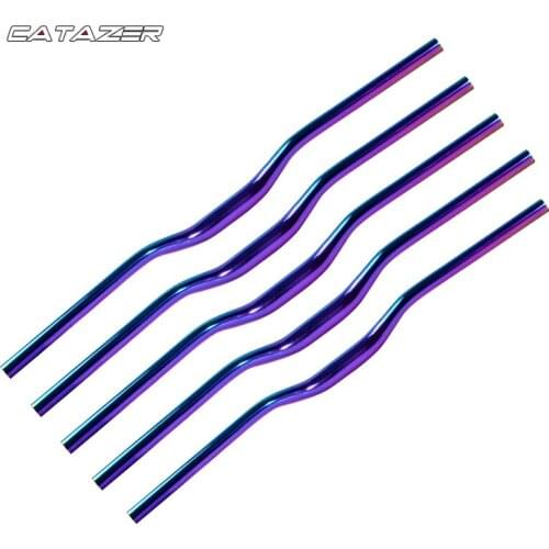 Bicycle Swallow Handlebar AM MTB XC DH 31.8*750mm Laser Racing Bike Handlebar Colorful Mountain Road Bike Handlebar