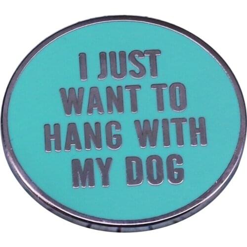 Funny dog lover lapel pin cute jackets backpack accessory