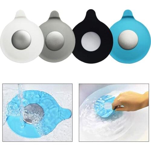 1Pack Bathtub Drain Stopper Silicone Recyclable Rubber Bath Tub Drain Plug Cover Water-drop Design For Bathroom,Laundry, Kitchen