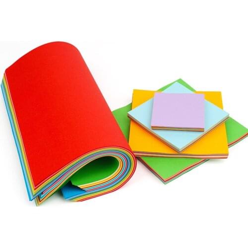 100 sheets/set Square colored paper Childrens origami handmade paper Kindergarten kids baby paper-cut material craft toys