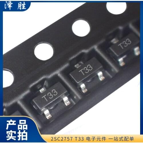 100pcs/lot New original 2SC2757 T33 SOT-23 NPN 0.1A/30V