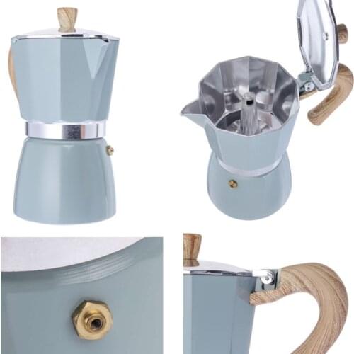 150/300ml Coffee Maker Aluminium Octagonal Moka Coffee Pot Stovetop Applicable Coffee Maker Household Heat Resistance Coffee Pot