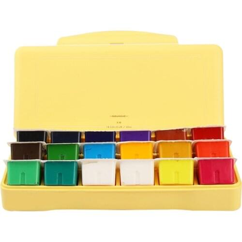 18 Colors Gouache Paint Set 30ml Portable Case with Palette Gouache Paint Set NIN668