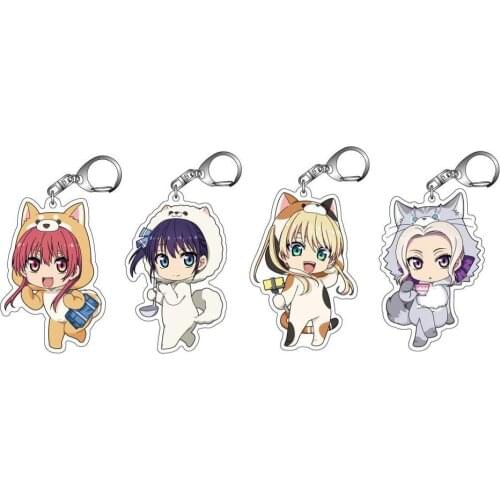 Anime Kanojo mo Kanojo Saki Saki Minase Nagisa Acrylic Keychain Pendant School Bag Charm Keyring Decorative Pajamas Series Gift