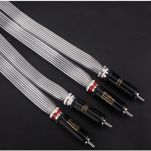 Audiophile Silver Plated RCA Cable 14 Core OCC Signal HiFi Audio Line