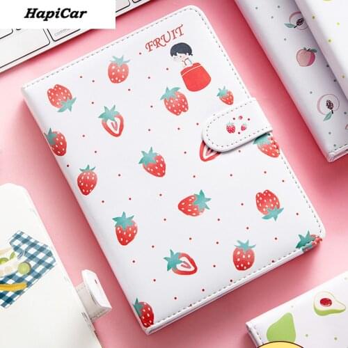Kawaii Cartoon Notebook Creative Magnetic Clasp Hand Ledger Hardcover Notebook Student Cute Notepad Stationery Supply Wholesale