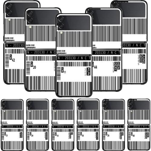 For Samsung Galaxy Z Flip3 5G Case For Samsung Galaxy Z Flip 3 Zflip 5G Black Hard PC Cases NCT TAG