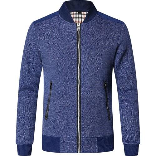 Covrlge Men Solid Cashmere Wool Liner Zipper Fleece Winter Thick Warm Sweater Coat Men Cardigan Jumpers Coats Men MWK013