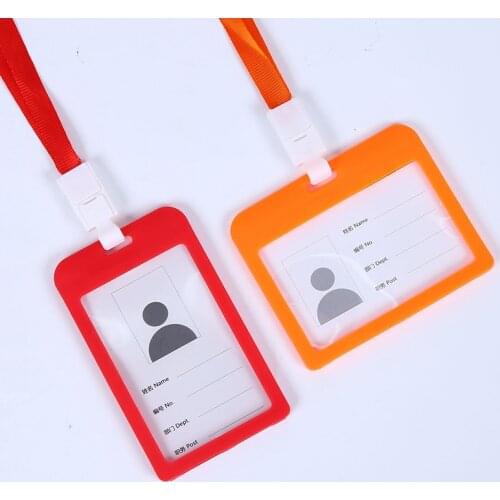 ETya Men Women Work Card Holder Identity Badge Name Student Bus Card Cover Case ID Card Cover Credit Card Holder Wallets
