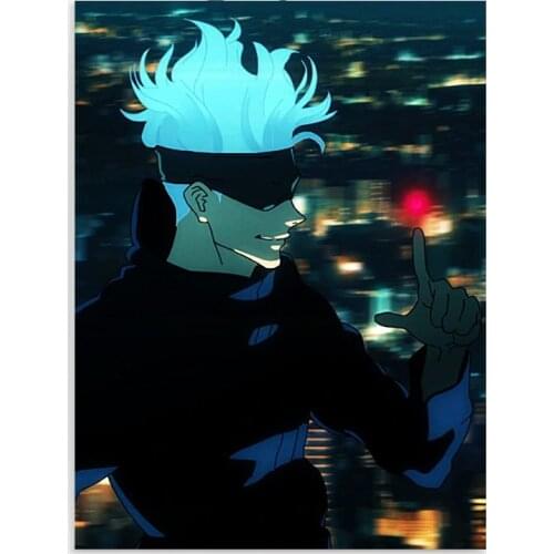 HD Printed Jujutsu Kaisen Poster Gojo Satoru Canvas Painting Home Decoration Wall Art Modular Anime Character Pictures Framework