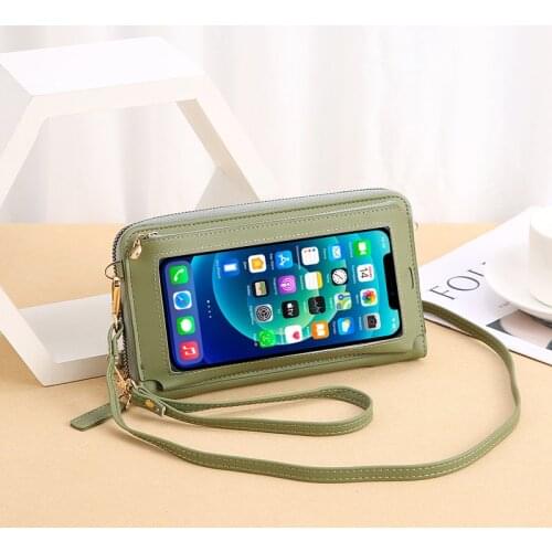 Brand Design Cellphone Wallet For Women Small Shoulder Bag Touch Creen Phone Pocket PU Leather Crossbody Money Clips Lady Purse