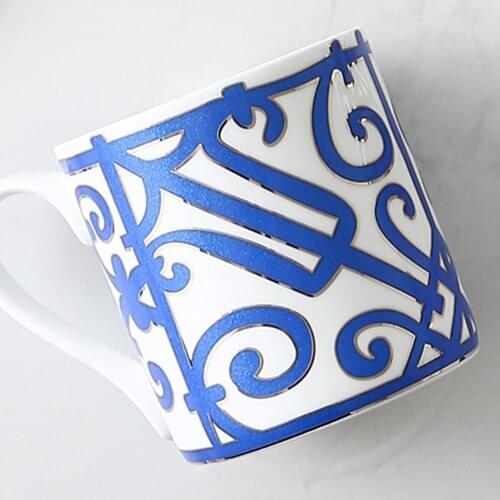 Creative Irregular Ceramic Coffee Cup with Gold Handle Handmade Pottery Tea Cup Travel Kitchen Tableware Nordic Home Coffee Cup