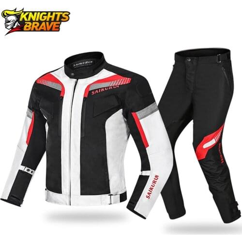 Motorcycle Jacket Windproof Waterproof Protective Gear Jacket + Pants Set Hip Protector Riding Suit Motorcycle Pants Moto Jacket